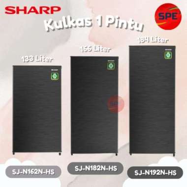 KULKAS 1 PINTU SHARP SJ-N162N-HS / SJ-N182N-HS / SJ-N192N-HS GARANSI RESMI (MEDAN) SJ-N192N-HS