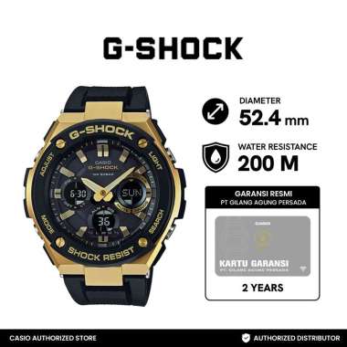 Casio G-Shock Tough Solar GST-S100G-1ADR Jam Tangan Pria Black/ Gold