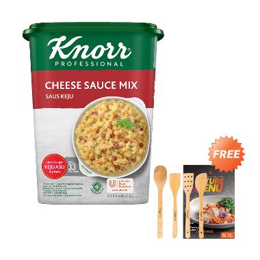 Knorr Cheese Sauce Mix Bumbu Masak Tub [750 g] Free BOLDE Organic Utensil Kayu Set 4 Pcs &amp; Buku Resep