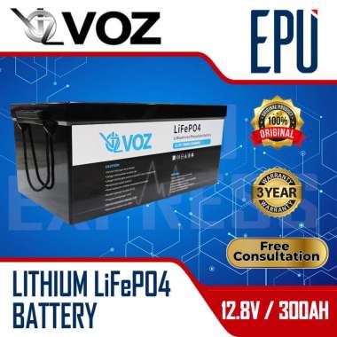 Aki Lithium Voz LiFePO4 Battery 12V 300AH Baterai Lithium Aki Litium
