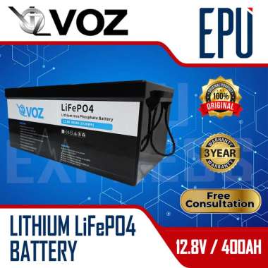 Aki Lithium Voz LiFePO4 Battery 12V 400AH Baterai Lithium Aki Litium