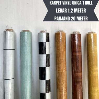 Karpet Plastik Vinyl Meteran untuk Meja dan Lantai Lebar 1,2 M Tebal Unica Motif Best Seller 1 roll 