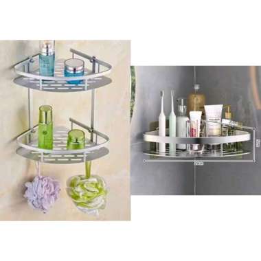 AA - RAK DINDING TOILET SUDUT RAK SUDUT SEGITIGA dengan bubble Rak sudut