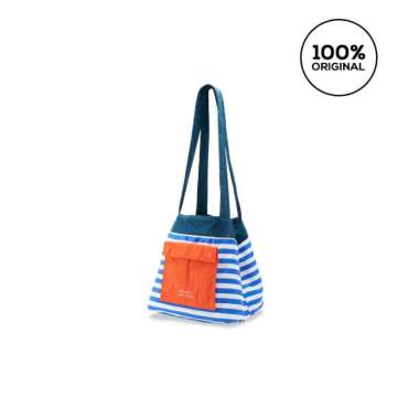 Beyond The Vines BTV Stripped Mini Reversible Shoulder Bag - Teal/Red