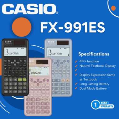 CASIO FX 991 ES Plus 2 Kalkulator pink