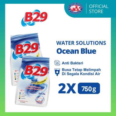 B29 Power Water Solution Detergent Bubuk [777 g] x 2 Biru Muda
