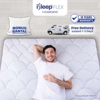 iSleep Flex by Comforta (Kasur Busa FlexSure️) - Vacuumed Mattress Free Bantal (Mattress Only) 100 x