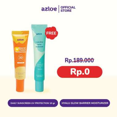 Tinted Sunscreen Kulit Berminyak + Moisturizer Kulit Berminyak [SPECIAL BUNDLING AZLOE] PAKET DISKON