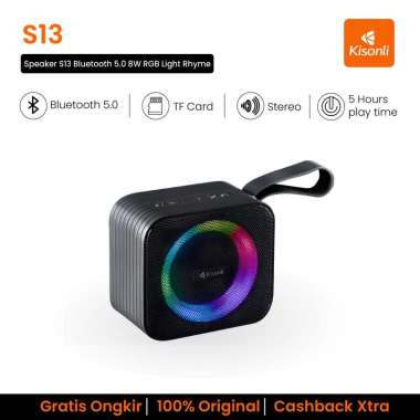 KISONLI Speaker Bluetooth 5.0 8W RGB Light Rhyme S13