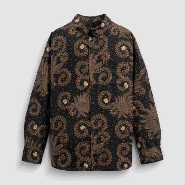 Guten Inc - Kemeja Batik Slimfit Pria Batik Gibran Coklat M
