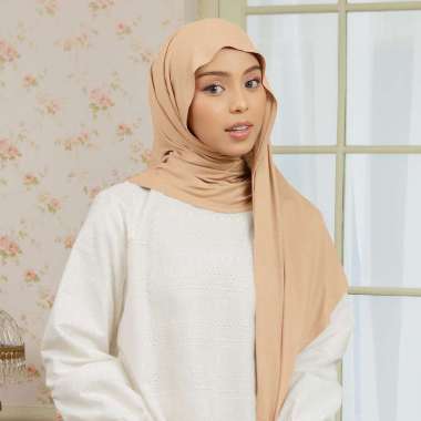 Lozy Hijab - Heidy Oval Shawl (Pashmina Oval Rayon Lozy x Heidy) Beige
