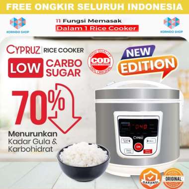 CYPRUZ Rice Cooker Low Carbo Low Sugar