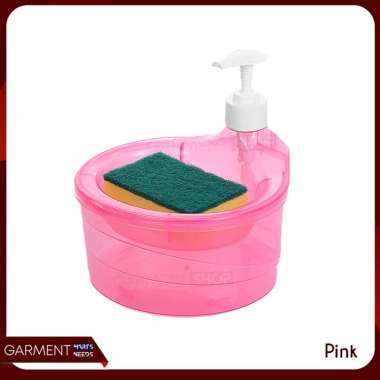 Dispenser Sabun Cuci Piring Viral Model Mangkok Bulat Pump Tempat Sabun Cair Gratis Spons Anti Tumpa