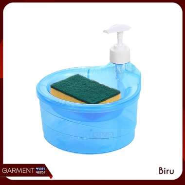 Dispenser Sabun Cuci Piring Viral Model Mangkok Bulat Pump Tempat Sabun Cair Gratis Spons Anti Tumpa
