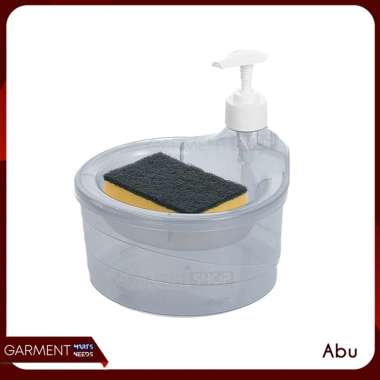 Dispenser Sabun Cuci Piring Viral Model Mangkok Bulat Pump Tempat Sabun Cair Gratis Spons Anti Tumpa
