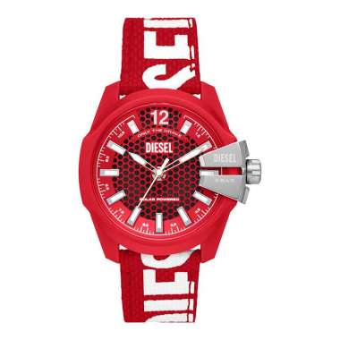 Jam Tangan Pria Diesel Baby Chief DZ4619 Solar Red Dial Red rPET Strap