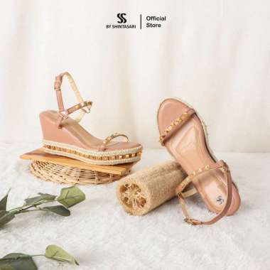 SS BY SHINTASARI - Manaia Cataclou Wegdes Sepatu Sandal Wanita Premium Wedges Heels 9cm High Heels 9