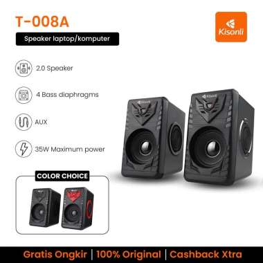 KISONLI - Speaker Laptop/Komputer Dual Bass T-008A