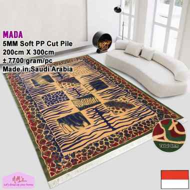 Mada karpet hambal 200 cm x 300 cm motif vintage persian modern saudi permadani tikar bulu alas dudu