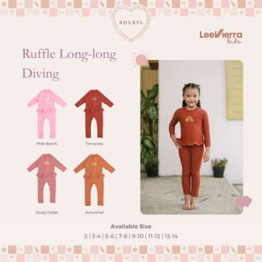 Soleil Girls Long Diving, Baju Renang Anak Perempuan 2Y Pink Beach