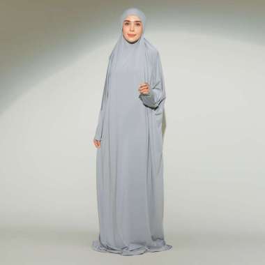 Lozy Hijab - Shameera Abaya (Abaya Umroh Jersey Lozy x Hamidah) Light Grey