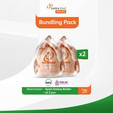 Bestchicken Bundling Hemat Ayam Karkas Broiler 1000 gram - Isi 2 pack