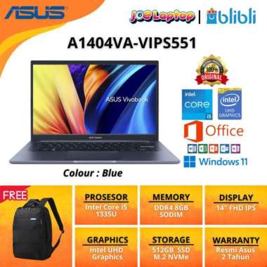 Asus Vivobook 14 A1404VA-VIPS551 Blue i5 1335U Win11 OHS
