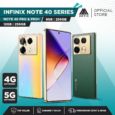 Handphone Infinix Note 40 Pro Plus 5G 8/256 12/256 RAM 8GB 12GB ROM 256GB Note 40 Pro+ HP Smartphone Android Device Only Pro 5G 8/256 Gold