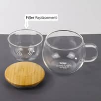 One Two Cups Filter Teh Pengganti - Menyaring Teh Tanpa Residu, Desain Kaca IH