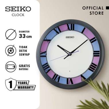 Jam Dinding Bulat Seiko QHA010K Auto constant White 33cm Original