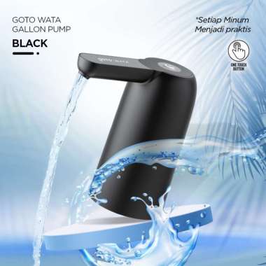 Goto Wata Pompa Galon Electric Dispenser Air Minum Pump USB Charge BLACK