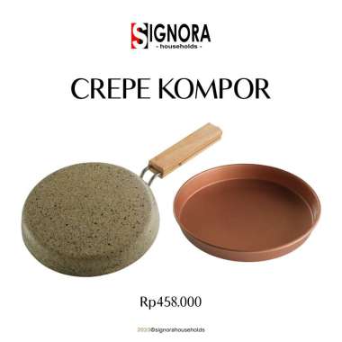 Signora New Crepe Pan kompor Panci Cetakan Snack kulit risoles crepes Hitam