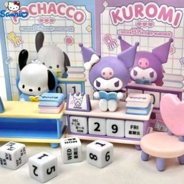 KALENDER KUROMI POCHACCO SANRIO CALENDAR TANGGALAN KALENDAR ABADI MEJA MINI KURUMI POCHACO CUTE DESK