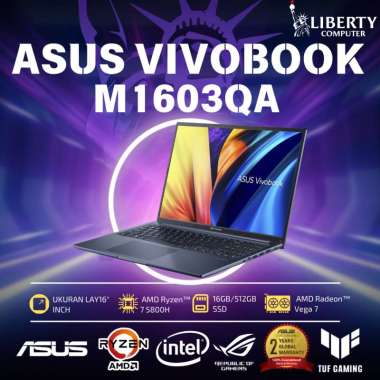 Asus M1603QA Ryzen 5-5600H-16GB-512GB SSD-Win 11+OHS