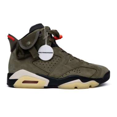 JORDAN 6 RETRO TRAVIS SCOTT CACTUS JACK OLIVE (100% AUTHENTIC) 42