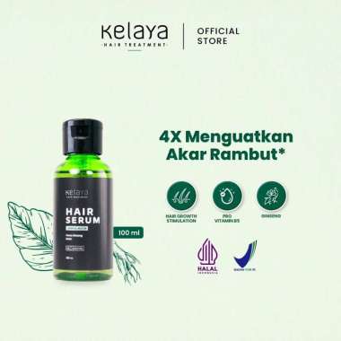KELAYA Hair Serum 100ml & 20ml - Serum Rambut | Perawatan Rambut Rontok | Vitamin Rambut Rontok | Ha