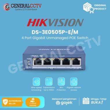HIKVISION DS-3E0505P-E/M SWITCH POE GIGABIT 4PORT + 1UPLINK DS-3E1505P-EI/M