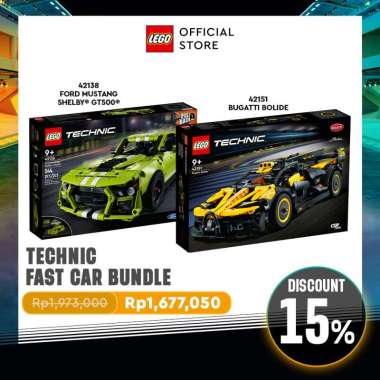 LEGO Technic Bundle - LEGO Technic 42151 Bugatti Bolide + LEGO Technic 42138 Ford Mustang Shelby GT500