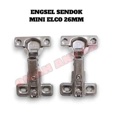 2 PASANG Engsel Sendok Mini Lenaga Huben Elco LM Lemari Kayu Aluminium Olimpik Olympic 26mm Lenaga/H