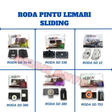 Roda Pintu Lemari Geser Sliding Minimalis Huben SD 31-41 380 338 75 753 12 Elco 329 Elco 329A