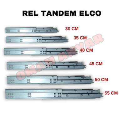Rel Laci Rel Tanam Tandem Full Extention Soft Closing ELCO FE 300