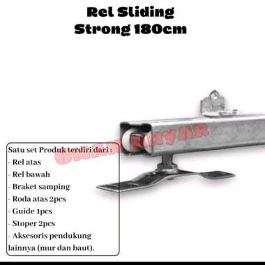 Rel Sliding / Rel Track / Rel Track Sliding untuk Pintu Kayu, Aluminium Atau Besi Merk STRONG GLATIN