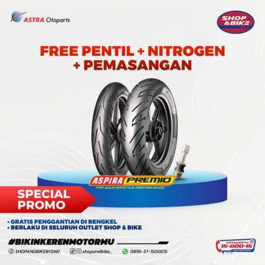 Ban Belakang Aspira Premio Sportivo Tubeless 90/90 R14 [Voucher Pasang di Shop & Bike]