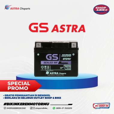 Aki Kering GS Astra GTZ-4V 100% ORI [Trade In | Voucher Pasang di Shop & Bike]