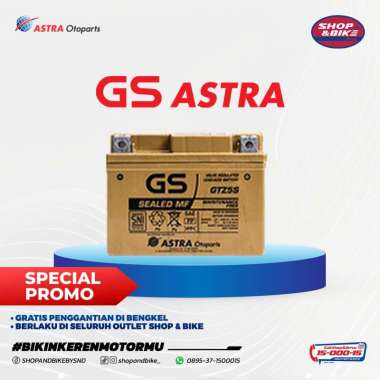 Aki Kering GS Astra GTZ-5S 100% ORI [Trade In | Voucher Pasang di Shop & Bike]