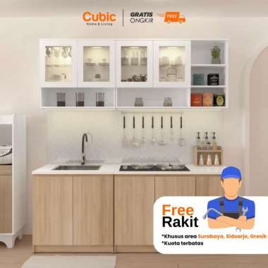 Cubic Kitchen Set Minimalis / Kabinet Dapur / Rak Dapur Basah / ELENA CLARA CLARA KSB 2P