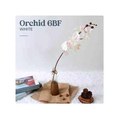 Goto Crimson Bunga Hias Mawar Teratai Buket Artificial Flower Plastik ORCHID 6BF W