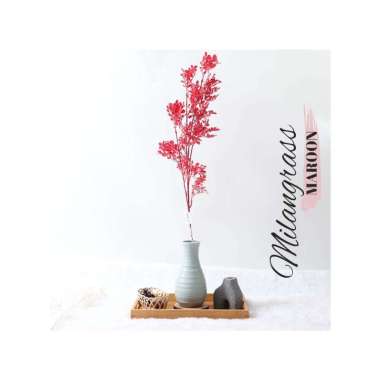 Goto Crimson Bunga Hias Mawar Teratai Buket Artificial Flower Plastik MILANGRASS M