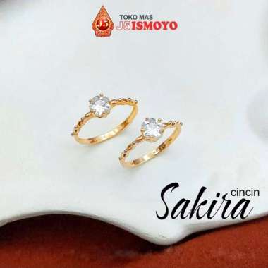 J5 Ismoyo Cincin Emas Asli 10 Karat Sakira Size 17-18