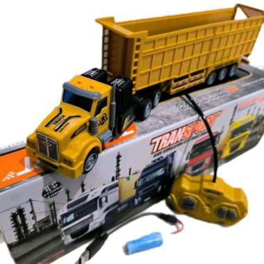 remote control truk pasir truk tanah / Rc truk pasir bak panjang terbuka baterai chas